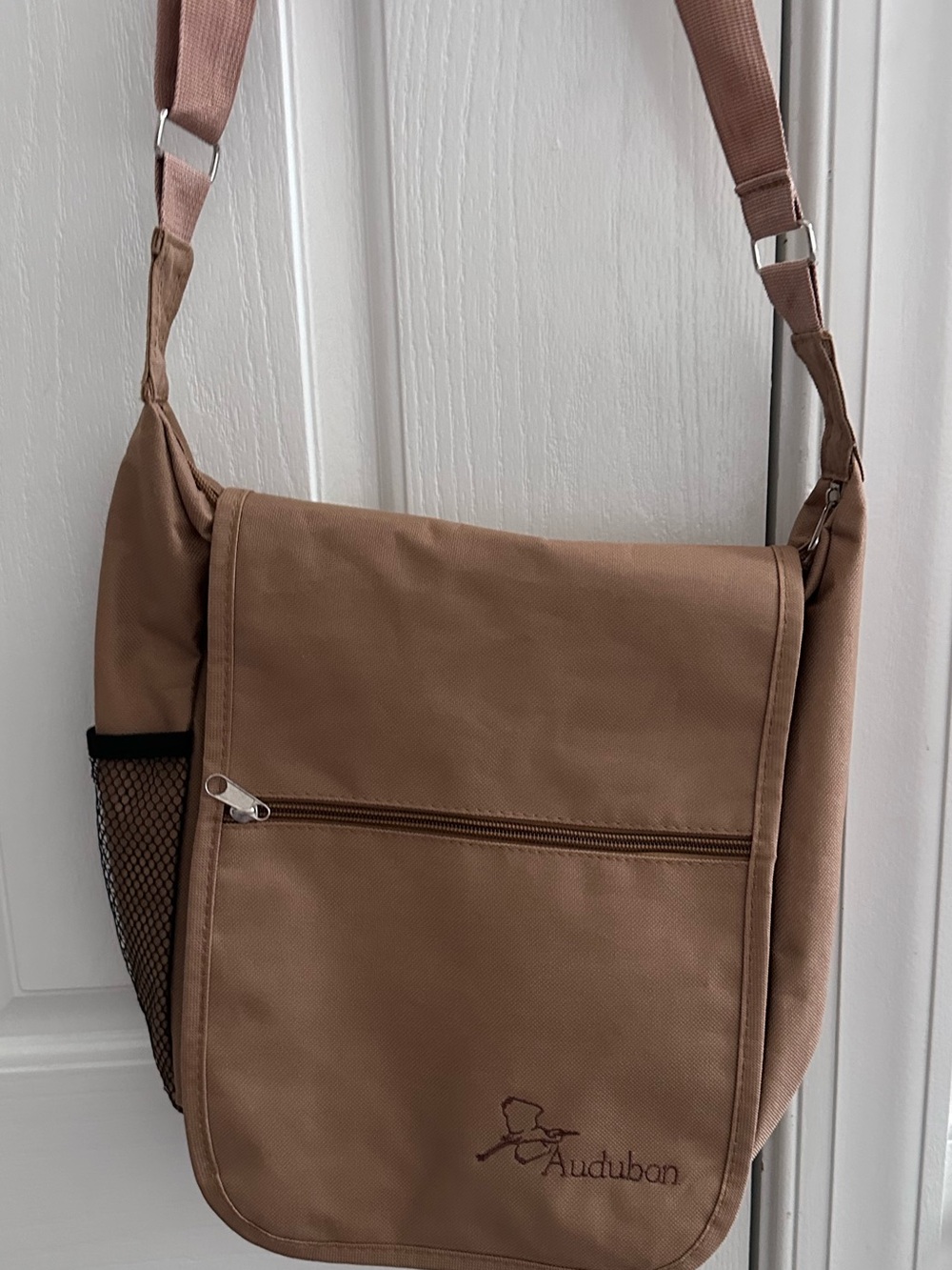 National Audubon Society Khaki Crossbody Messenger Bag Bird Watching Utility